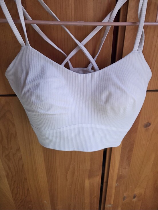lululemon athletica Other - Lululemon Off White Energy Bra Size 10/12